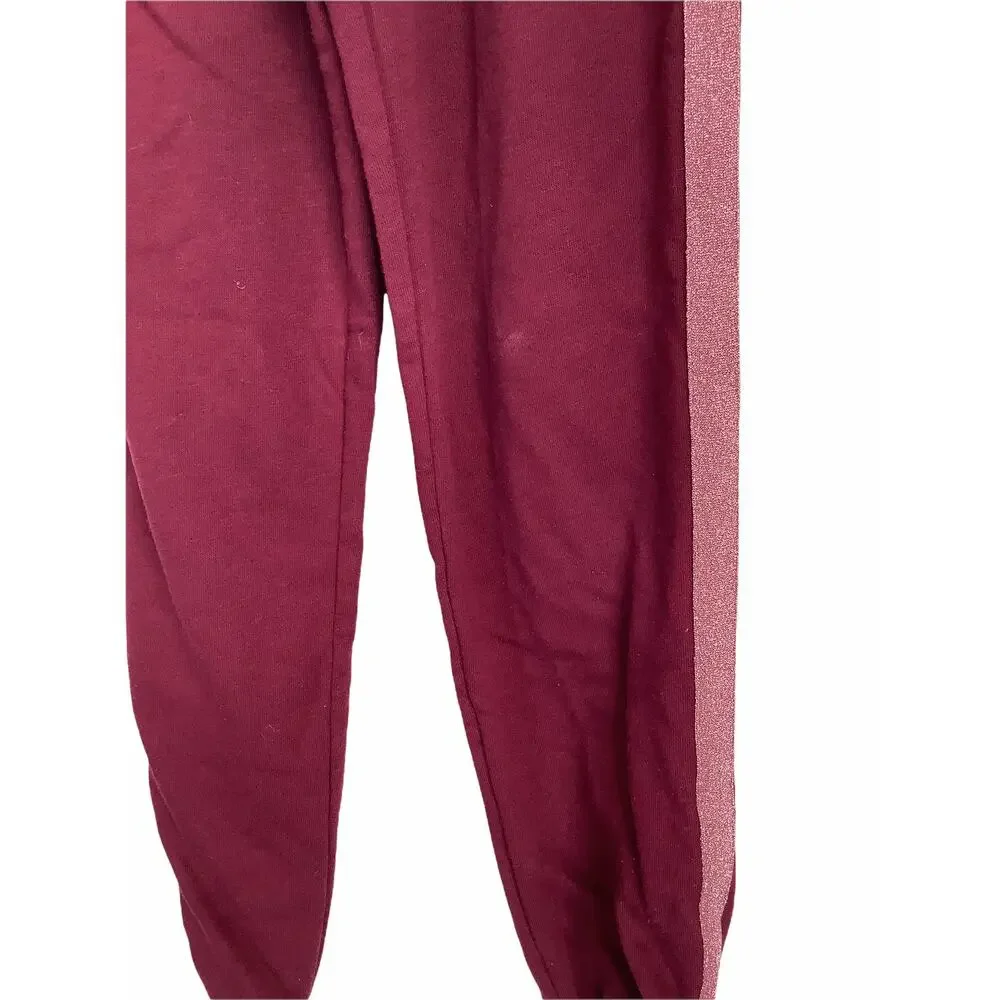 The Children's Place Girls Burgundy Jogger Sweat Pants Kid's Size Medium 7/8